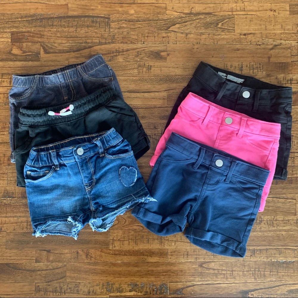 Set of 6 - Toddler Girl Shorts - Size 4T